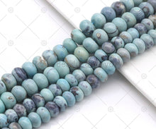 Load image into Gallery viewer, Blue Agate Rondelle Smooth Beads, Sku#U1184