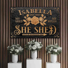 Load image into Gallery viewer, Personalized She Shed Sign V