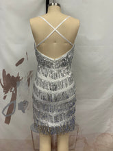 Load image into Gallery viewer, Women Clothing Summer Dress Sexy Sheath Sequined Tassel Nightclub Cami Dress