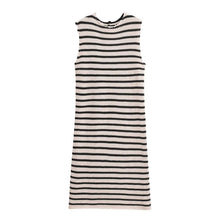 Load image into Gallery viewer, Fall Women Clothing Crew Neck Raw Edges Design Striped Vest Knitted Dress