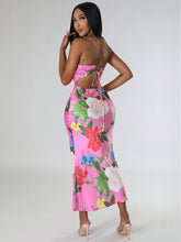 Load image into Gallery viewer, Summer Sleeveless Printed Backless Dress High-Grade Women Clothing
