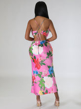 Load image into Gallery viewer, Summer Sleeveless Printed Backless Dress High-Grade Women Clothing