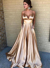 Load image into Gallery viewer, Summer Women Clothing Sexy V neck Dress Sling Solid Color Sleeveless Evening Dress