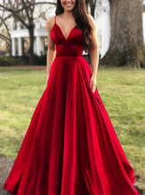 Load image into Gallery viewer, Summer Women Clothing Sexy V neck Dress Sling Solid Color Sleeveless Evening Dress