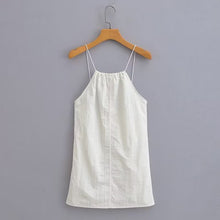 Load image into Gallery viewer, Summer Women Clothing Sexy Halter White Nylon Short Dress