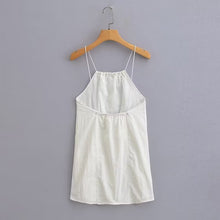 Load image into Gallery viewer, Summer Women Clothing Sexy Halter White Nylon Short Dress