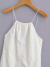 Load image into Gallery viewer, Summer Women Clothing Sexy Halter White Nylon Short Dress