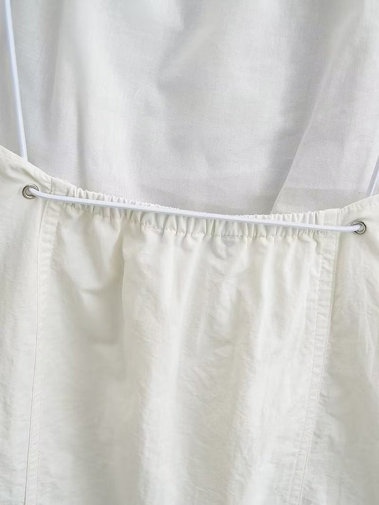 Summer Women Clothing Sexy Halter White Nylon Short Dress