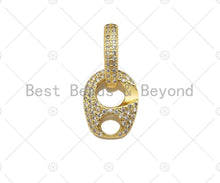 Load image into Gallery viewer, CZ Micro Pave Soda Tab Shape Pendant/Charm,Cubic Zirconia Charm, Necklace Bracelet Charm Pendant,9x11mm/12x16mm, Sku#LK221