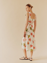 Load image into Gallery viewer, Summer French Elegant Pastoral Printed High Slit Strap Dress Women Tube Top Mid Length Dress
