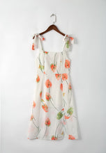 Load image into Gallery viewer, Summer French Elegant Pastoral Printed High Slit Strap Dress Women Tube Top Mid Length Dress