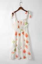 Load image into Gallery viewer, Summer French Elegant Pastoral Printed High Slit Strap Dress Women Tube Top Mid Length Dress