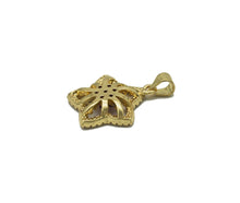 Load image into Gallery viewer, Gold Colorful CZ Flower On Five Point Star Charm, Sku#LD314