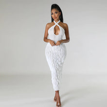 Load image into Gallery viewer, Halter Backless Sexy V Neck Dress Maxi Dress Women