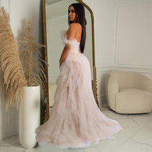 Load image into Gallery viewer, Women Wear Solid Color Sleeveless Corset Mesh Maxi Dress Dress