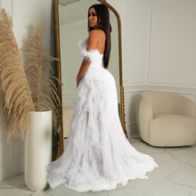 Load image into Gallery viewer, Women Wear Solid Color Sleeveless Corset Mesh Maxi Dress Dress