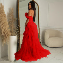 Load image into Gallery viewer, Women Wear Solid Color Sleeveless Corset Mesh Maxi Dress Dress