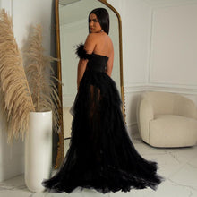 Load image into Gallery viewer, Women Wear Solid Color Sleeveless Corset Mesh Maxi Dress Dress