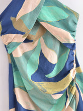 Load image into Gallery viewer, Summer Women Clothing Linen Blended Printed Midi Dress Dress
