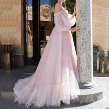 Load image into Gallery viewer, Summer Women Clothing Tube Top Dress Mesh Sexy Large Swing Wedding Evening Dress