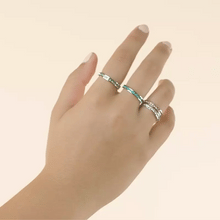 Load image into Gallery viewer, Tessa Aqua Crystal Eternity Band