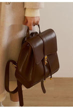 Load image into Gallery viewer, Women's Large Capacity PU Leather Backpack &amp; Shoulder Bag – Everyday Carry | Brown &amp; Black