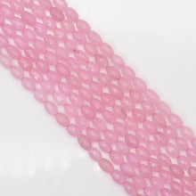 Load image into Gallery viewer, Rice Shape Faceted Pink Jade Beads, Sku#U1716