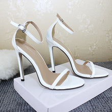 Load image into Gallery viewer, Women's Fish Mouth Stiletto Sandals | Buckle High Heel Open-Toe Heels