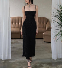 Load image into Gallery viewer, Sexy Suspenders Backless Thin Glittering Hollow Out Cutout Dress Summer Sexy High Grade Dress for Women