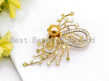 Load image into Gallery viewer, CZ Micro Pave Butterfly Star Brooch Pin,Sku#P25