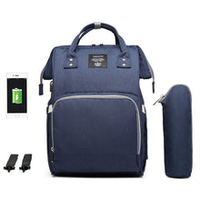 Load image into Gallery viewer, Waterproof Diaper Bag Backpack with USB Charging Port | Large Capacity Travel Nursing Bag for Moms &amp; Dads