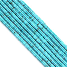 Load image into Gallery viewer, Blue Turquoise smooth Rondelle Beads, Sku#U1832