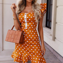 Load image into Gallery viewer, Summer Flying Sleeves High Waist Tight Mini Sexy Polka Dot Dress