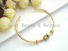 Load image into Gallery viewer, CZ Micro Pave Big Hole Drum Barrel space beads, Micro Pave B