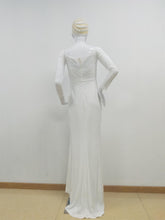 Load image into Gallery viewer, Autumn Women Clothing Off Shoulder Lace Long Sleeve Dress Mop Wedding Dress