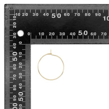 Load image into Gallery viewer, Thin Gold Round Hoop Earrings, Sku#LX389C