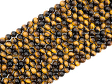 Load image into Gallery viewer, Quality Natural Yellow Gold Tiger Eye Beads, U235