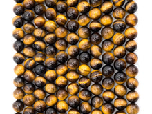 Load image into Gallery viewer, Quality Natural Yellow Gold Tiger Eye Beads, U235