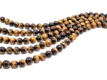 Load image into Gallery viewer, Quality Natural Yellow Gold Tiger Eye Beads, U235