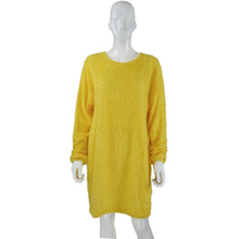 Load image into Gallery viewer, Autumn Winter Women Clothes Mid Length Long Sleeve Round Neck Loose Plush Dress