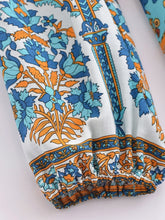 Load image into Gallery viewer, Winter Graceful Fashionable round Neck Long Sleeve Belt Printed Shirt Dress for Women