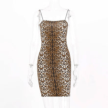 Load image into Gallery viewer, Spring Women Clothes Leopard Print Slip Dress Dress Women