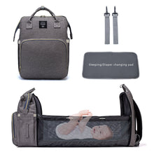 Load image into Gallery viewer, Waterproof Diaper Bag Backpack with USB Charging Port | Large Capacity Travel Nursing Bag for Moms &amp; Dads