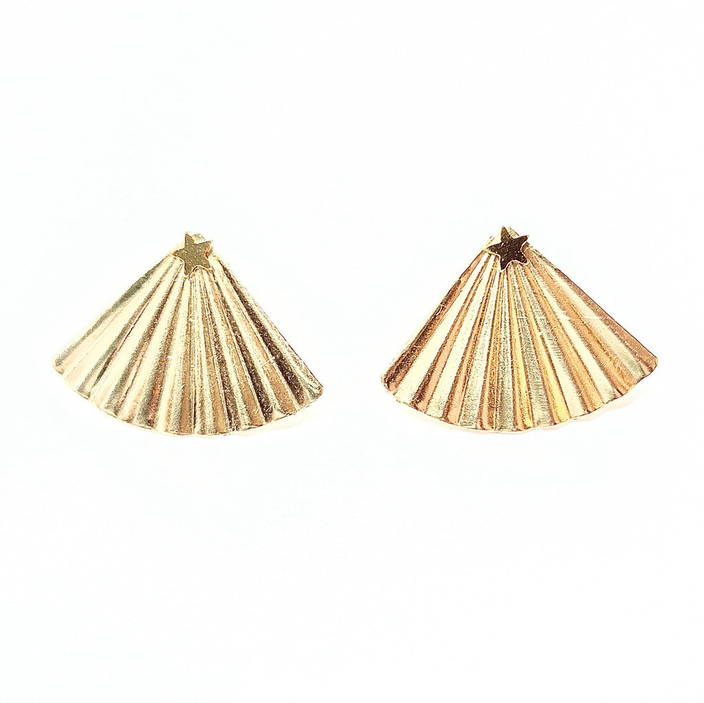 Secret Fan Ear Jacket stud earrings