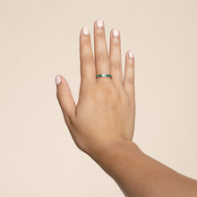 Load image into Gallery viewer, Tessa Emerald Crystal Eternity Band