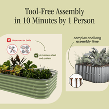 Load image into Gallery viewer, Gro-Rite "No Tools Needed" Premium Metal Raised Garden Bed Kit