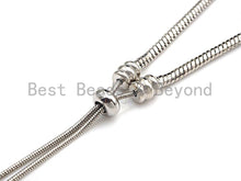Load image into Gallery viewer, Adjustable Bracelet Chain for Large Hole Beads, Gold/Silver/Rose Gold/Gumetal Bracelet Chain, Pandora Style Slidnig braclet, sku#C111