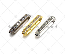 Load image into Gallery viewer, 10pc Rhinestone Jewerly Separator Bar with 3 holes, Sku#C112