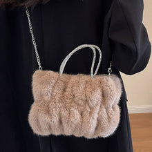 Load image into Gallery viewer, Women's Cloud-Shaped Plush Mini Handbag – Faux Fur Novelty Bag