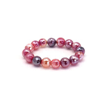 Load image into Gallery viewer, Mystic Orange Red Banded Agate Stretchy Bracelet, EF399